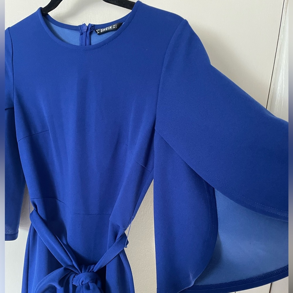 Royal blue business dress